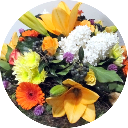Bouquet-color-orange-yellow-white